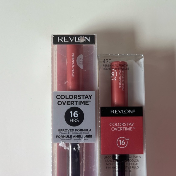 2 New Revlon Perennial Peach 430 Overtime Lipstick Box Damage Look Read - Picture 2 of 10